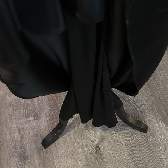 Gunne Sax by Jessica McClintock Elegant Black and Pink Strapless Maxi Dress Sz 5 - Picture 11 of 11